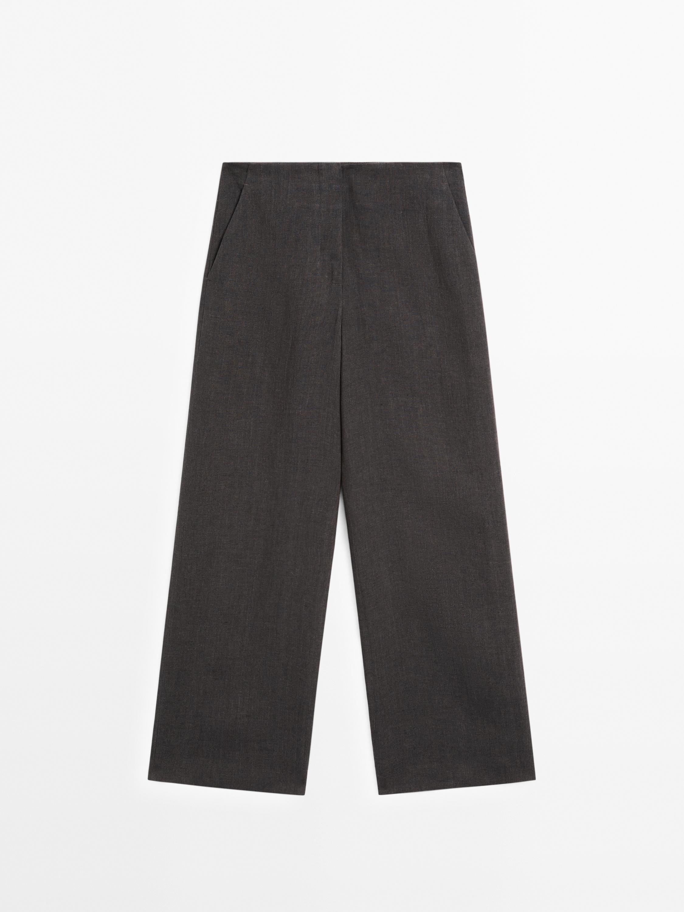 Pantalon straight léger 100 % lin